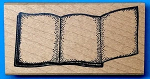 VTG OPEN BOOK momr museum modern rubber reading read library writer story cards - Picture 1 of 2