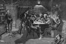 A quarrel over cards by Frederic Remington Giclee Art Print + Free Shipping