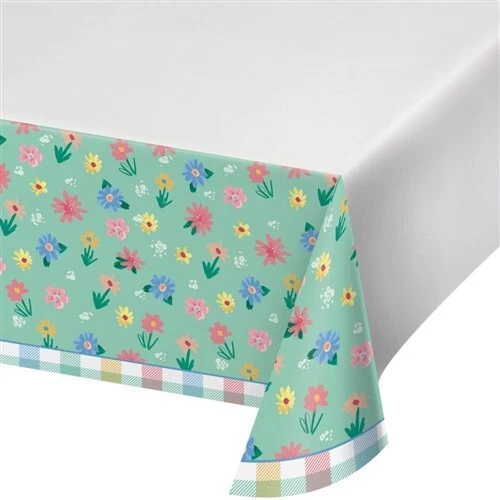 Toalha de mesa de papel de Páscoa para casa de campo 54 x 102 decoração de utensílios de mesa de Páscoa - Imagem 1 de 1