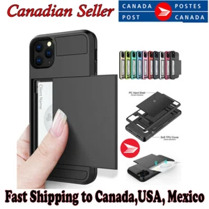 For iPhone SE 12 11 Pro XS Max X XR 7 8 Plus Heavy Duty Wallet Armor Case Cover - Foto 1 di 21