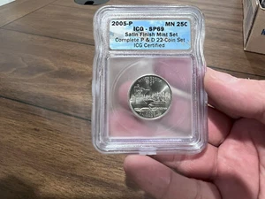 2005-P MN Minnesota State Quarter MS Satin Finish - ICG SP69 - Picture 1 of 5