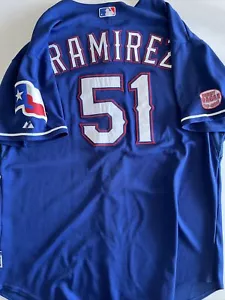 Max Ramirez Game Worn Texas Rangers Jersey 2010 Spring Training Bobby Bragan - Picture 1 of 8