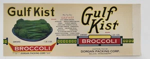 ADVERTISING Label Can Gulf Kist Biloxi Mississippi  Broccoli - Picture 1 of 1
