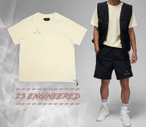 Air Jordan Mens 23 Engineered Statement SS Beige Drawstring Tee DQ8070-113 L (3) - Picture 1 of 8