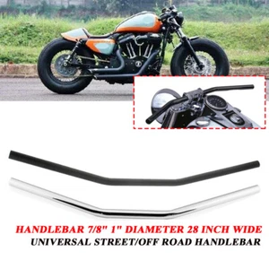 Manillar de barra de arrastre de motocicleta 7/8" 1" de diámetro 28 pulgadas de ancho para Harley Universal - Imagen 1 de 22