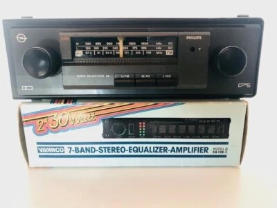 Vintage Philips Opel Autoradio+Vivanco Equalizer NEU/OVP ! 80 er - Bild 1 von 4