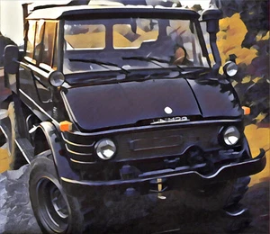 Mercedes Unimog Baureihe U406 U421 (1963-78) Windschutzscheibe Frontscheibe KLAR - Bild 1 von 2