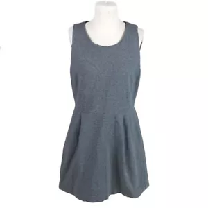 Madewell Dress Women's Large Gray Ponte Sleeveless Cotton Fit N Flare Business - Picture 1 of 7