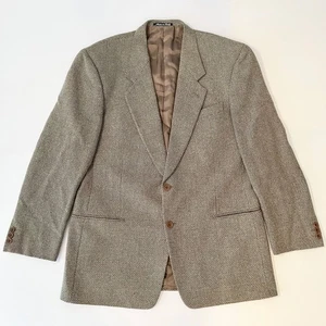 VTG Mani Giorgio Armani Men's 43R Sport Coat Blazer Gray 95% Virgin Wool #5493/1 - Picture 1 of 11