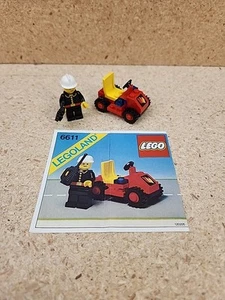Vintage 1981 LEGO Legoland 6611 Fire Chief's Car 100% Complete with Instructions - Picture 1 of 4
