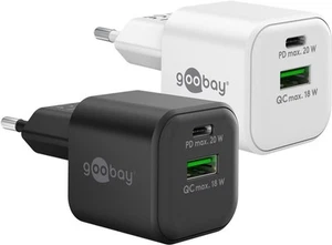 3x USB-C™ PD GaN Dual-Schnellladegerät Nano (20 W) schwarz; 1x USB-C™-Anschluss - Bild 1 von 1