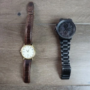 Vintage Seiko Quartz Watch Roman Dial Japan Citizen Nighthawk Lot - PARTS ONLY - Picture 1 of 11