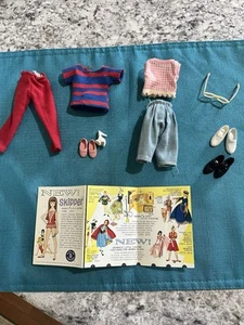 Lote Ropa y Accesorios Barbie Años 60 De Colección Patrón Allan Midge - Imagen 1 de 11