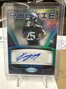 2023 Certified Kenny McIntosh Rookie Signatures Mirror Teal Auto RC #18/50 - Picture 1 of 2