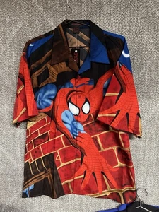 Vintage Amazing Spider-Man Promo Button-Up Shirt Gr. 2xl Aop Grafik Neu mit Etikett Marvel - Bild 1 von 3