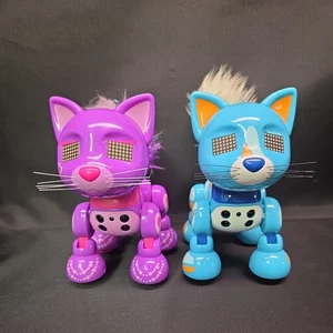 2 Zoomer Meowzies Viola & Patches Interactive Toy Cat Dog Robot Music Working - Picture 1 of 6