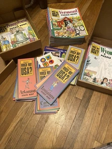 Highlights “Which Way USA?” Puzzle Books And Maps 43 Out Of 50 - Picture 1 of 7