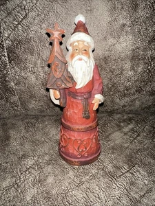 Vintage Tii Collections Santa Holding Small Christmas Tree 6 1/2” - Picture 1 of 5