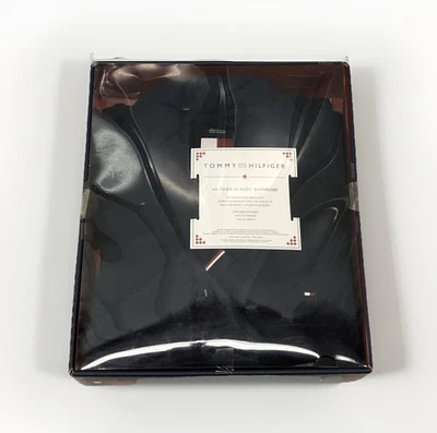 Tommy Hilfiger Albornoz Clásico con Guante de Baño Azul Marino Algodón Felpa Talla Única Foto 1 de 4