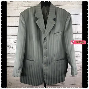 Gianni Vironi Classic Gray Pinstripe Jacket Only! 42R 35W - Picture 1 of 12