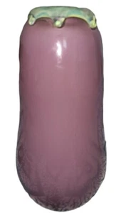 STROMBERGSHYTTAN AB STUDIO ART GLASS Eggplant Vase (BS) - Picture 1 of 4