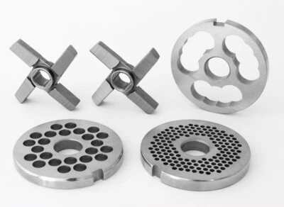 R70 Fleischwolf Set 2 x Messer + Vorschneider + Lochscheibe 3 + 8 mm Krefft  - Bild 1 von 2