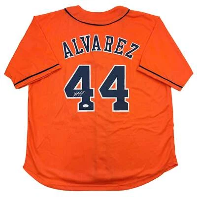 Autographed/Signed Yordan Alvarez Houston Orange Baseball Jersey JSA COA - Image 1 of 3