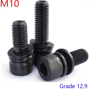 M10 - 1.5 Grade 12.9 SOCKET HEAD CAP SCREWS Washers SEM SHCS HIGH TENSILE BOLTS - Picture 1 of 4