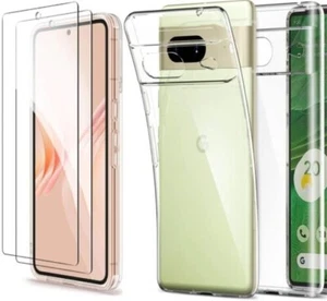 Pour Google Pixel 8/8 Pro Étui,Transparent Silicone Étui Téléphone & Protège - Photo 1 sur 16