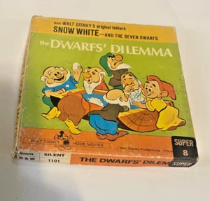Blancanieves y siete enanitos 8 mm blanco y negro película muda El dilema de los enanos de colección fc2 - Imagen 1 de 4