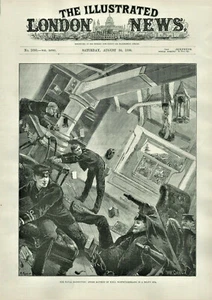 Antique B&W Illustrated Print Naval HMS Northumberland By W H Overend 1890 - Picture 1 of 2
