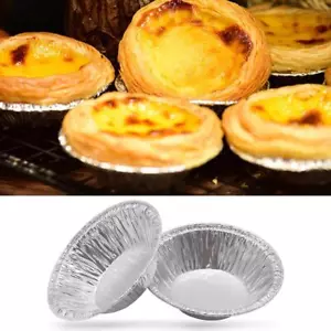 100pcs/Set Disposable Aluminum Foil Tart Pan Mini Pot USD Pie Tart Plate N7F2 - Picture 1 of 10
