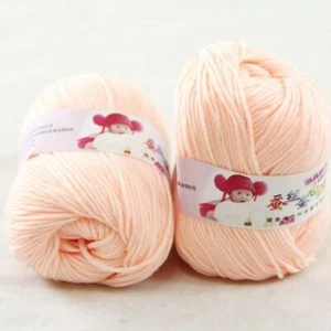 Sale 2 SkeinsX50gr Soft Cashmere Silk Velvet Baby Hand Knitting Crochet Yarn 02 - Picture 1 of 5