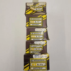 WOODSCREWS SLOTTED RAISED HEAD BRASS-SELF COLOUR *D21 - Picture 1 of 1