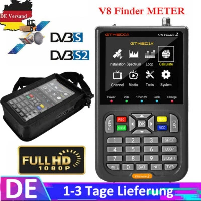 GT MEDIA HD DVB-S/S2/S2X rilevatore satellitare digitale TV satellitare misuratore segnale 3,5" LCD