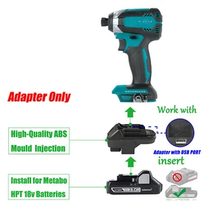 1 Adapter for New Metabo HPT 18V 8-PIN Battery to Power for Makita 18V LXT Tools - Picture 1 of 8