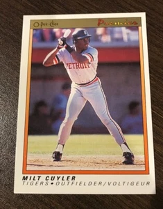 1991 O-Pee-Chee Premier Milt Cuyler Detroit Tigers Baseball Card No.27 - Picture 1 of 2