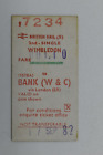Railway Ticket Wimbledon to Bank (W&C) 2nd class BR #7234