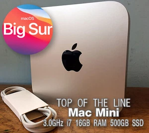 Apple Mac Mini 3.0Ghz Core i7 16GB RAM 500GB SSD OS11 'BIG SUR' TOP OF THE LINE