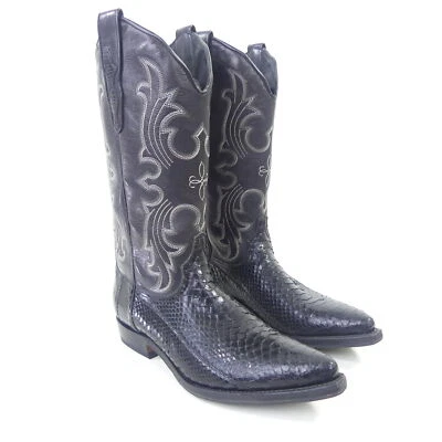 Stivali da cowboy Tony Mora stivali stile western neri vera pelle numero 39 - Immagine 1 di 4