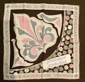 Authentic EMILIO PUCCI 100% silk square scarf vintage print abstract geometric - Picture 1 of 6