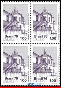 1478 BRAZIL 1976 OURO PRETO SCHOOL OF MINING, CHURCH, MI# 1563 C-957, BLOCK MNH - Picture 1 of 2