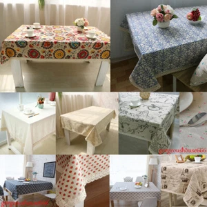 Tablecloth Kitchen Dining Party Table Cloth Cover Tabletop Decor - Picture 1 of 99