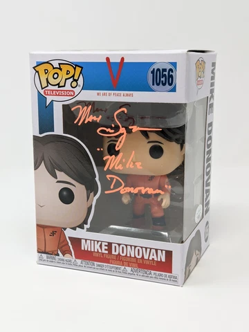 Marc Singer V Mike Donovan #1056 Signed Funko Pop JSA COA Certified Autographed Cover