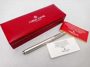 CARAN D'ACHE ECRIDOR AVENUE PALADIUM MILED GUILLOCHAGE ROLLERBALL PEN EXCELLENT - Picture 1 of 12