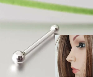 925 Silber Kugel Nasenpiercing Nasenstecker Nasenring Stecker Piercing Nose Stud - Bild 1 von 6