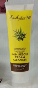 Shea Moisture Cannabis Sativa Skin Rescue Cream Cleanser 4 Oz New - Picture 1 of 2