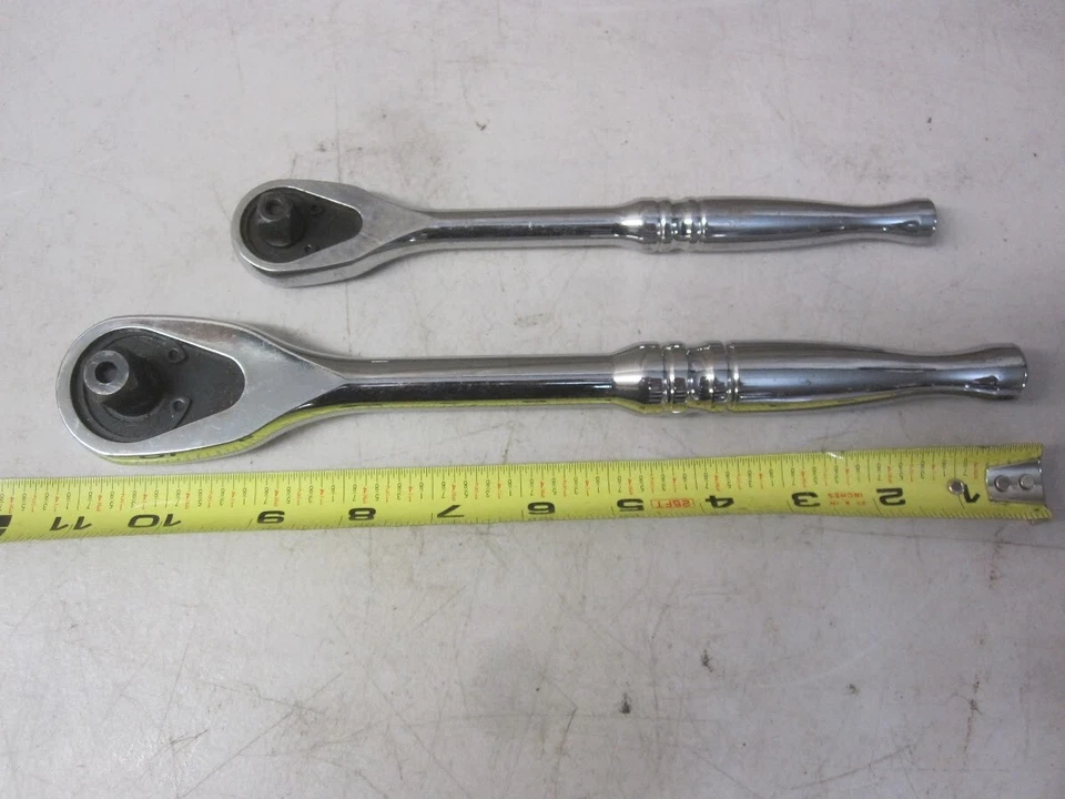Husky 1/2 in and 3/8 in Drive Teardrop Head Ratchets -  Works Great - Image 1 of 4