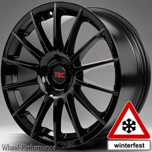 18 Zoll T7 Alufelgen 8x18 4x108 ET45 in schwarz für Ford Fiesta - Bild 1 von 8