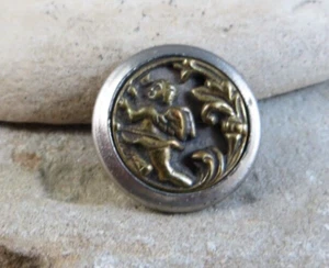 Small Antique/Vintage Gold/Silver Metal Shank Button Cupid Angel 15mm #118 - Picture 1 of 5